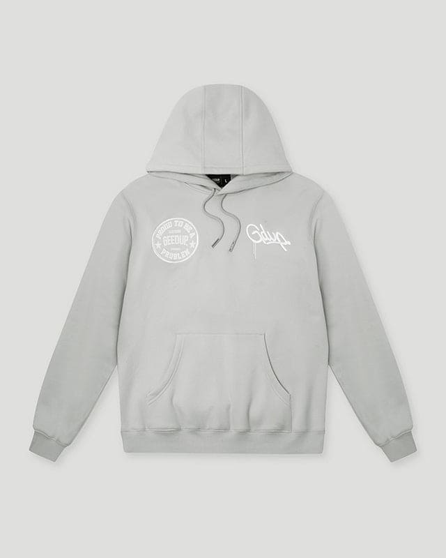 Geedup Proud To Be A Problem Hoodie (Grey/White)