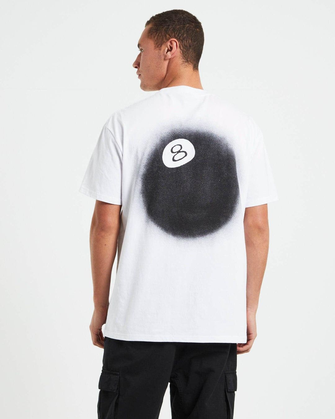 Stussy Heavyweight T-Shirt "8 Ball" (White) - COP IT AU