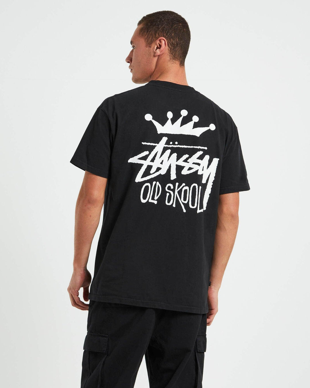 Stussy Heavyweight T-Shirt "Old Skool" (Black) - COP IT AU