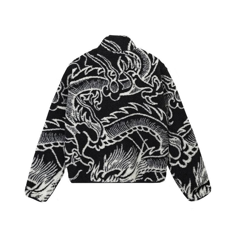 Stussy Reversible Dragon Sherpa Jacket (Black/Natural) - COP IT AU