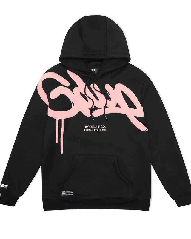 Geedup Handstyle Hoodie (Black/Pink) - COP IT AU