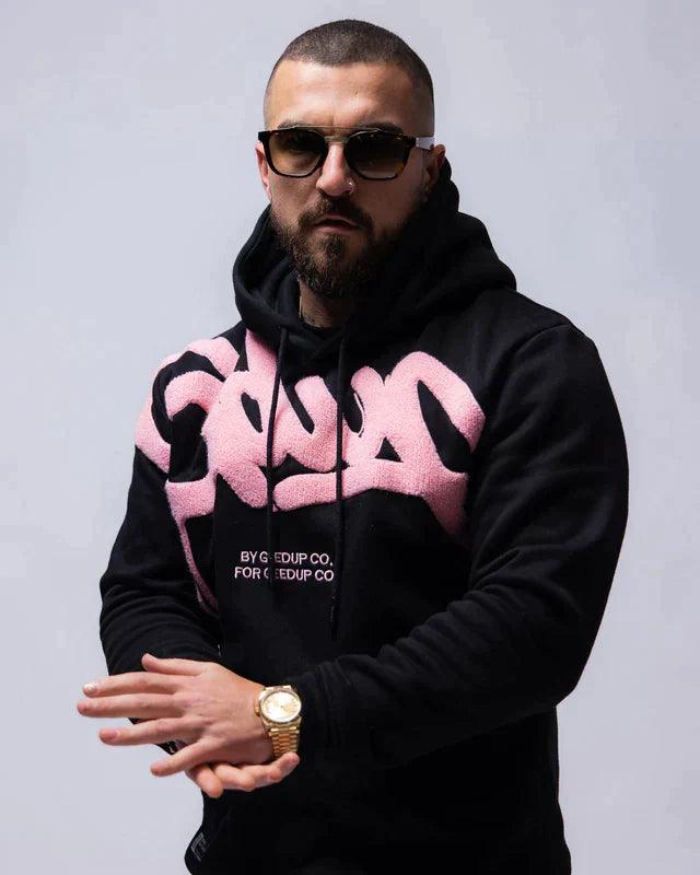 Geedup Handstyle Hoodie (Black/Pink) - COP IT AU