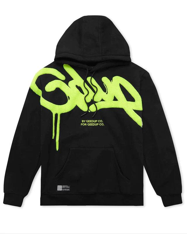 Geedup Handstyle Hoodie (Hyper Yellow/Black) - COP IT AU