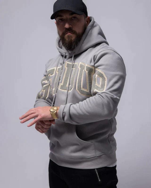 Geedup Team Logo Hoodie (Nardo Grey/Gold) - COP IT AU